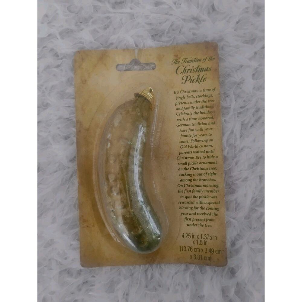 1-Christmas Pickle German Holiday Tree Ornaments 4.25" x 1.375" x 1.5". Sealed!